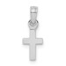 10K White Gold Polished Mini Cross Charm Pendant - (A89-308) 10K White Gold Polished Mini Cross Charm Pendant - (A89-308)