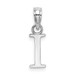 14K White Gold Polished I Block Initial Charm Pendant - (A90-141) 14K White Gold Polished I Block Initial Charm Pendant - (A90-141)