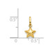 14K Yellow Gold Puffed Star Charm - (A98-858) 14K Yellow Gold Puffed Star Charm - (A98-858)