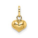 14K Yellow Gold Puffed Heart Charm 12mm length - (A98-896) 14K Yellow Gold Puffed Heart Charm 12mm length - (A98-896)
