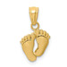 14K Yellow Gold Small Feet Pendant - (B11-383) 14K Yellow Gold Small Feet Pendant - (B11-383)