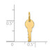 14K Yellow Gold Key Charm - (B11-841)
