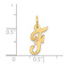 14K Yellow Gold Small Script Initial Letter F Charm Pendant - (B11-911) 14K Yellow Gold Small Script Initial Letter F Charm Pendant - (B11-911)