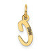 14K Yellow Gold Small Script Initial Letter C Charm Pendant - (B11-997) 14K Yellow Gold Small Script Initial Letter C Charm Pendant - (B11-997)