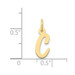 14K Yellow Gold Small Script Initial Letter C Charm Pendant - (B11-997) 14K Yellow Gold Small Script Initial Letter C Charm Pendant - (B11-997)