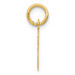 14K Yellow Gold Small Script Initial Letter S Charm Pendant - (B13-206)
