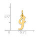 14K Yellow Gold Small Script Initial Letter I Charm Pendant - (B13-269)