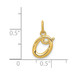 14K Yellow Gold Yellow Gold Initial Letter O Charm Pendant - (B13-508)