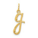 14K Yellow Gold Yellow Gold Initial Letter G Charm Pendant - (B14-367)