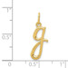 14K Yellow Gold Yellow Gold Initial Letter G Charm Pendant - (B14-367)
