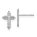 14K White Gold Polished Cross Post Earrings - (B43-973) 14K White Gold Polished Cross Post Earrings - (B43-973)