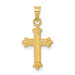 14K Yellow Gold Fleur de Lis Hollow Cross Charm - (A83-290) 14K Yellow Gold Fleur de Lis Hollow Cross Charm - (A83-290)