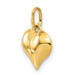 14K Yellow Gold Puffed Diamond-cut Heart Charm - (A83-423) 14K Yellow Gold Puffed Diamond-cut Heart Charm - (A83-423)