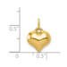 14K Yellow Gold Puffed Heart Charm 15mm length - (A83-440)