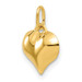 14K Yellow Gold Puffed Heart Charm 15mm length - (A83-440)