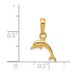 14K Yellow Gold Mini Dolphin Pendant - (A84-321)