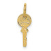 14K Yellow Gold Small Key Charm - (A84-942) 14K Yellow Gold Small Key Charm - (A84-942)