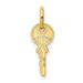 14K Yellow Gold Small Key Charm - (A84-942) 14K Yellow Gold Small Key Charm - (A84-942)