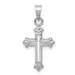 14k White Gold Fleur de Lis Hollow Cross Charm - (A85-671) 14k White Gold Fleur de Lis Hollow Cross Charm - (A85-671)