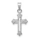 14k White Gold Fleur de Lis Hollow Cross Charm - (A85-671) 14k White Gold Fleur de Lis Hollow Cross Charm - (A85-671)