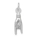 14k White Gold Good Luck Hand Charm - (A85-795)