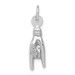 14k White Gold Good Luck Hand Charm - (A85-795)
