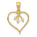 14K Yellow Gold 3-CZ Cutout Heart Pendant - (A85-865) 14K Yellow Gold 3-CZ Cutout Heart Pendant - (A85-865)