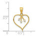 14K Yellow Gold 3-CZ Cutout Heart Pendant - (A85-865) 14K Yellow Gold 3-CZ Cutout Heart Pendant - (A85-865)