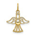 14K Yellow Gold Polished Small Angel with Heart Pendant - (A85-923) 14K Yellow Gold Polished Small Angel with Heart Pendant - (A85-923)