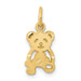 10K Yellow Gold Teddy Bear Charm - (A86-647) 10K Yellow Gold Teddy Bear Charm - (A86-647)