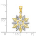 10K Yellow Gold & Rhodium Snowflake Charm - (A86-685)