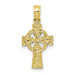 10K Yellow Gold Celtic Cross With Eternity Circle Pendant - (A88-287)