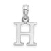 10K White Gold Polished H Block Initial Charm Pendant - (A88-434) 10K White Gold Polished H Block Initial Charm Pendant - (A88-434)
