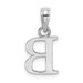 10K White Gold Polished B Block Initial Charm Pendant - (A88-464) 10K White Gold Polished B Block Initial Charm Pendant - (A88-464)