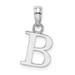 10K White Gold Polished B Block Initial Charm Pendant - (A88-464) 10K White Gold Polished B Block Initial Charm Pendant - (A88-464)