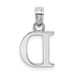 10K White Gold Polished D Block Initial Charm Pendant - (A88-648) 10K White Gold Polished D Block Initial Charm Pendant - (A88-648)