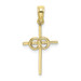 10K Yellow Gold Polished Infinity Circles Cross Charm Pendant - (A89-159) 10K Yellow Gold Polished Infinity Circles Cross Charm Pendant - (A89-159)