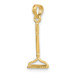14K Yellow Gold 3-D Landscape Rake Garden Tool Charm Pendant - (A92-827)