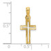 14K Yellow Gold Diamond-cut Cross Charm Pendant - (A93-333) 14K Yellow Gold Diamond-cut Cross Charm Pendant - (A93-333)