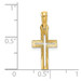 14K Yellow Gold Diamond-cut Cross Charm Pendant - (A93-333) 14K Yellow Gold Diamond-cut Cross Charm Pendant - (A93-333)