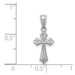 14K White Gold Budded Cross Charm - (A98-256) 14K White Gold Budded Cross Charm - (A98-256)