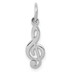 14K White Gold Treble Clef Charm Pendant - (A98-403)