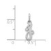 14K White Gold Initial Letter J Charm Pendant - (A98-443)
