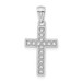 14K White Gold Cross Pendant 25mm length - (B11-101) 14K White Gold Cross Pendant 25mm length - (B11-101)