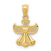 14K Yellow Gold Polished Angel Pendant - (B11-221)