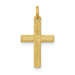 14K Yellow Gold Heart Cross Charm - (B11-704)