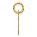 14K Yellow Gold Small Script Initial Letter N Charm Pendant - (B13-222)