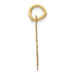 14K Yellow Gold Medium Script Initial Letter H Charm Pendant - (B13-366)