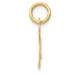 14K Yellow Gold Small Fancy Script Initial Letter G Charm - (B13-391)