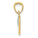 14K Two-tone Gold Golf Pendant - (B13-476) 14K Two-tone Gold Golf Pendant - (B13-476)